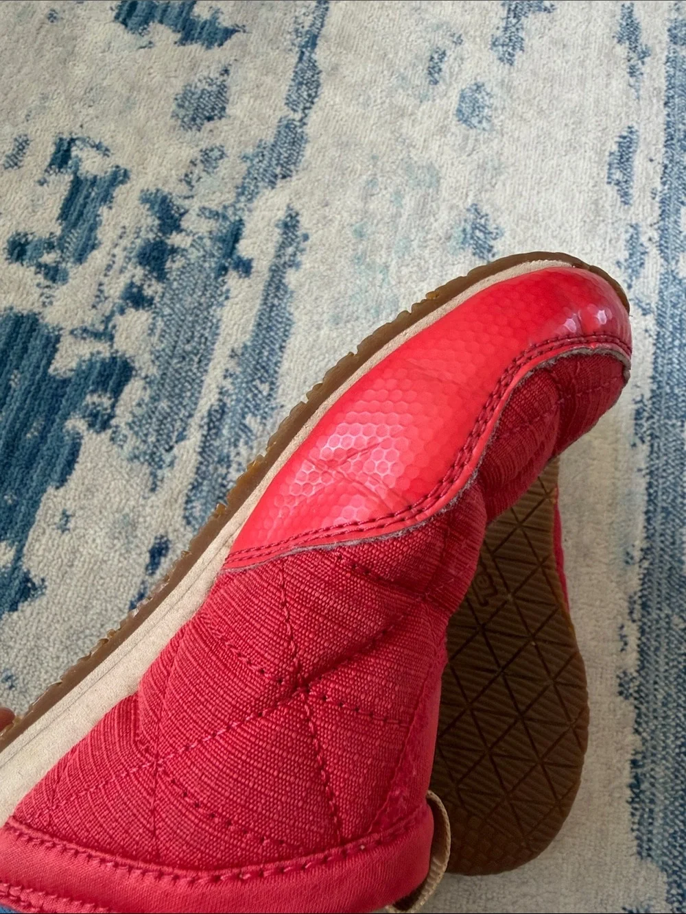 Teva Kids Quilted Red and Blue Slip-On Shoes